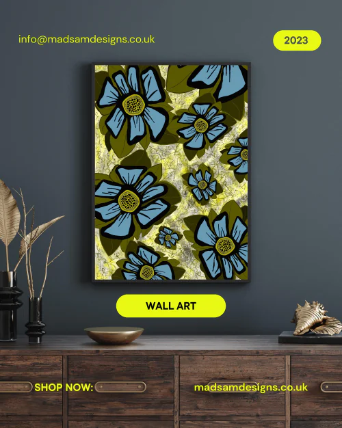 Light Blue Petals wall artwork image downloads