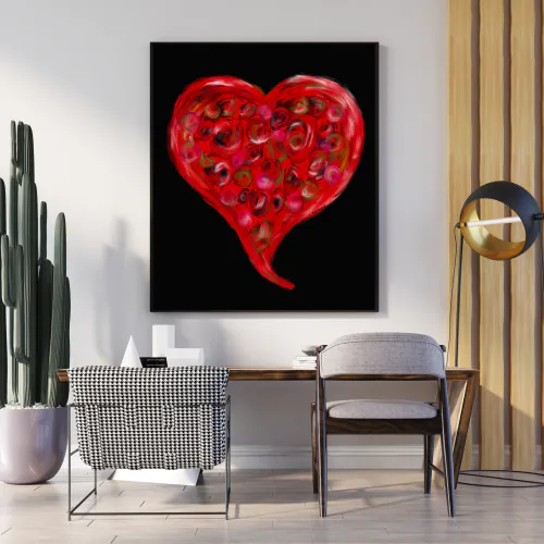 Love Heart. Mock up 1. Digital art download