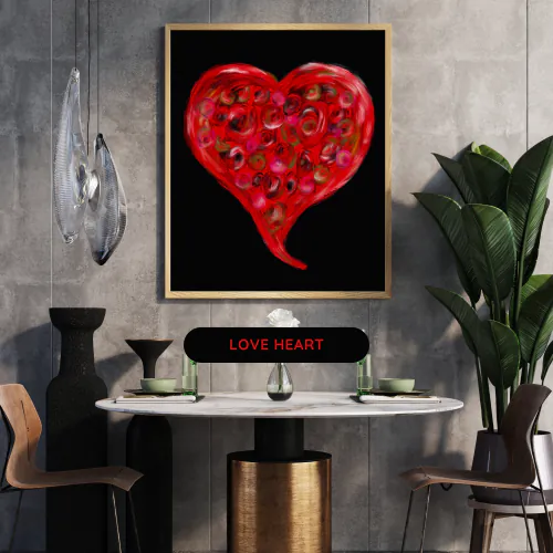 Love Heart. Mock up 2. Digital art download