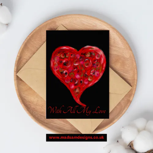 Love Heart. Mock up 3. Digital art download