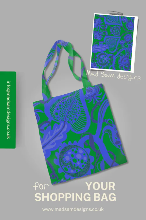 Organics Green wall artwork tote bag image downloads