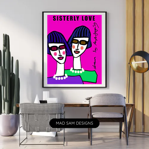 Sisterly Love - mock up 2 - digital artwork download