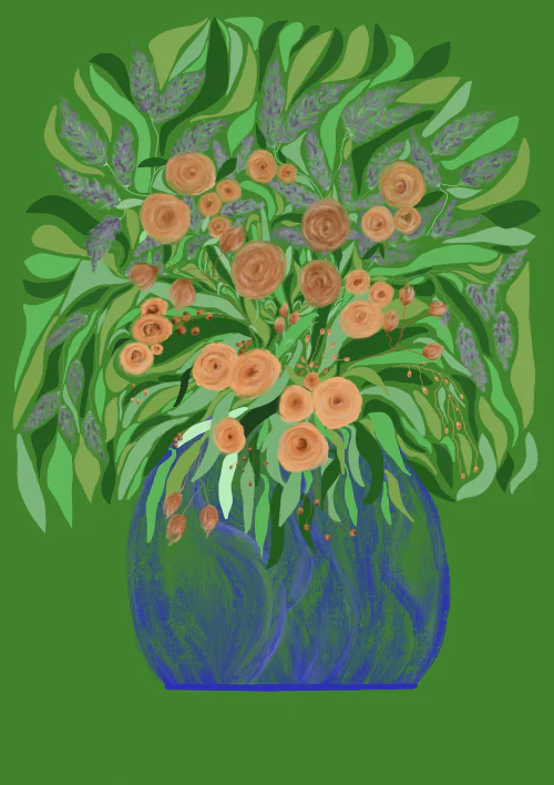 Vase Of Flowers. Digital artwork downloads